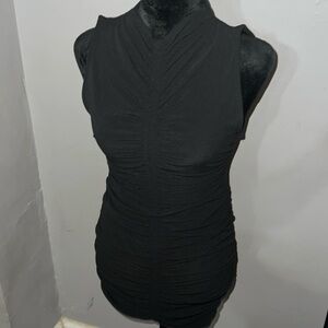 Black sleeveless ruching. Zara.